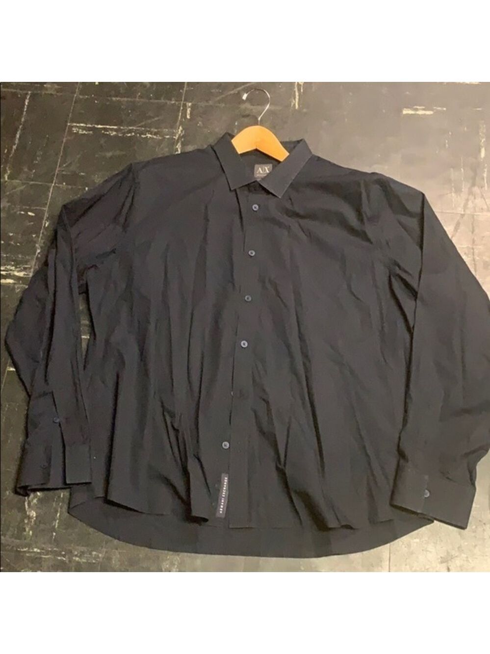 Armani Exchange Navy Blue Dress Shirt